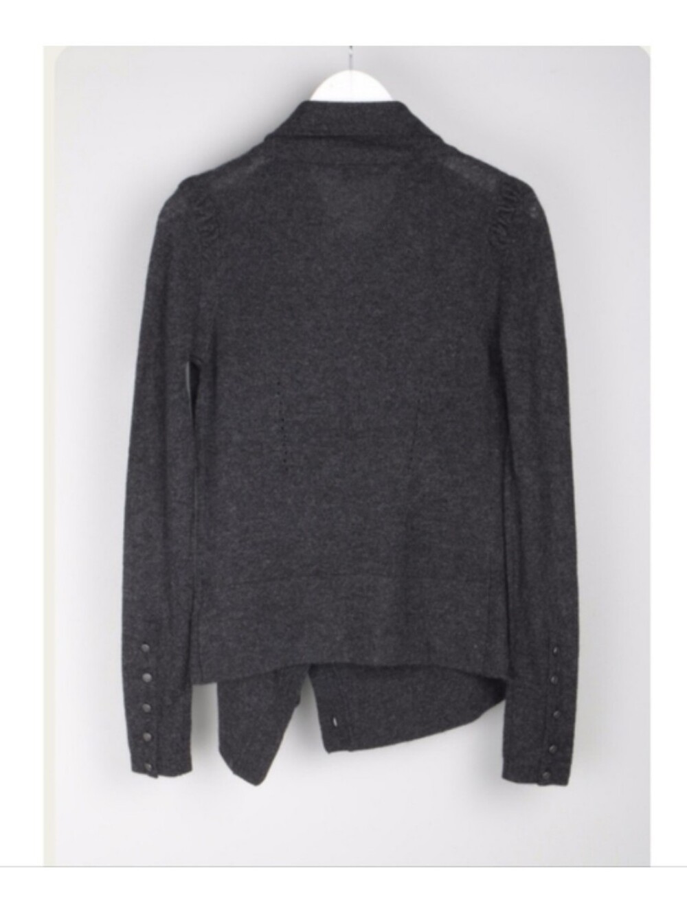 SKULL CASHMERE CLOVE DRAPE CASHMERE CARDIGAN - Picture 2 of 7